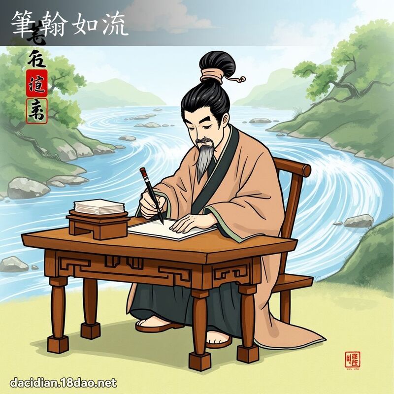 笔翰如流 - 国语大辞典配图