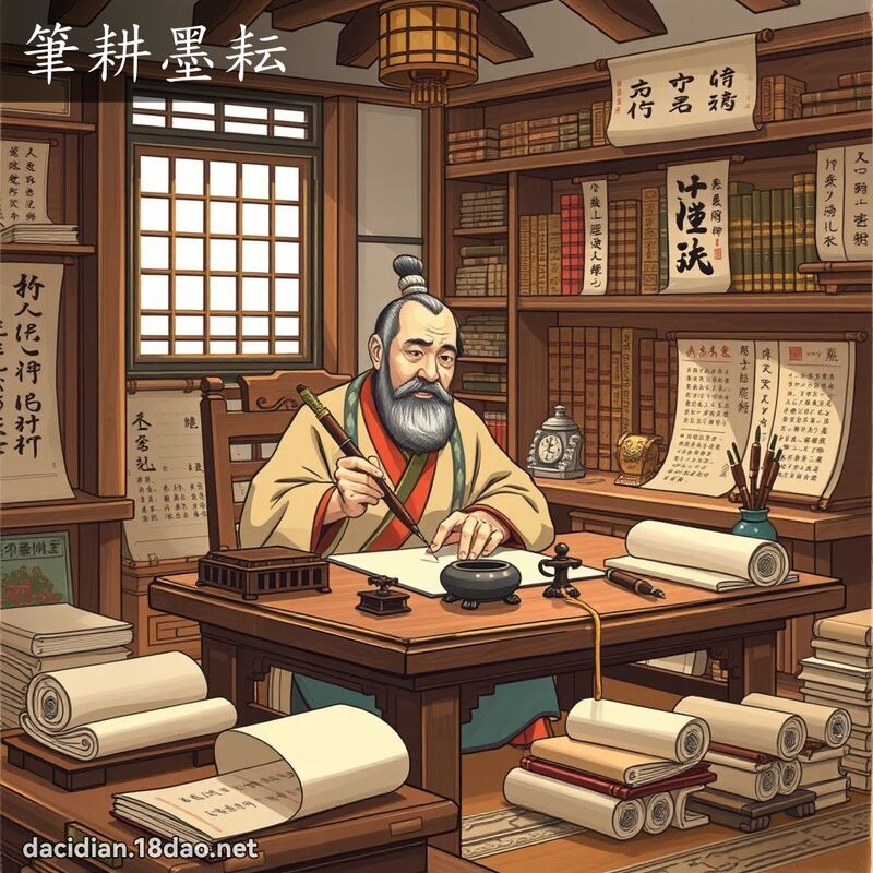 笔耕墨耘 - 国语大辞典配图