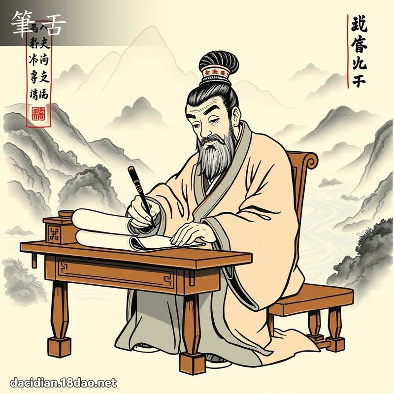 笔舌 - 国语大辞典配图