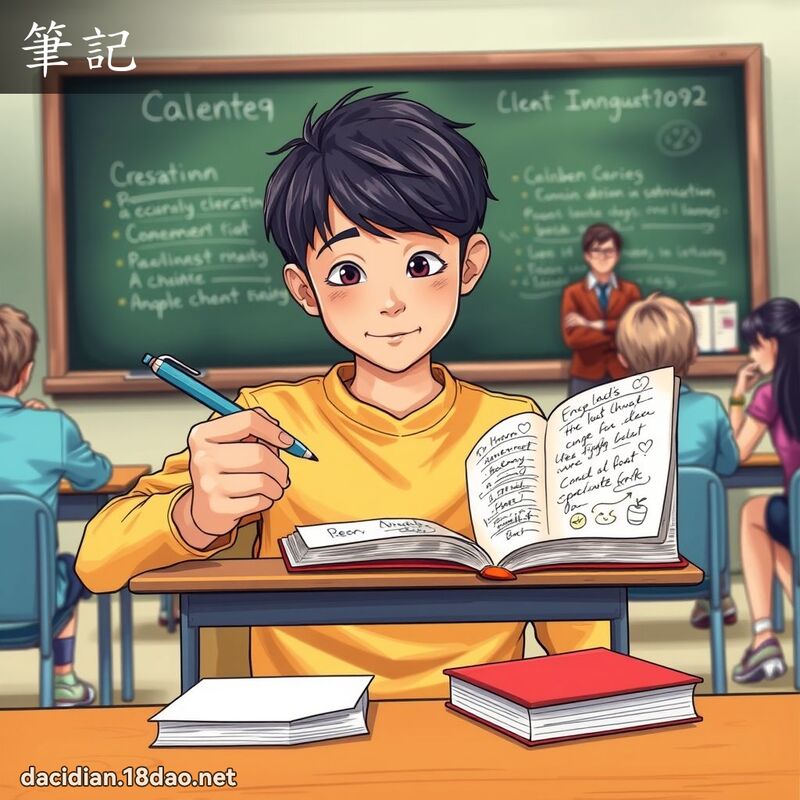 筆記 - 國語大辭典配圖