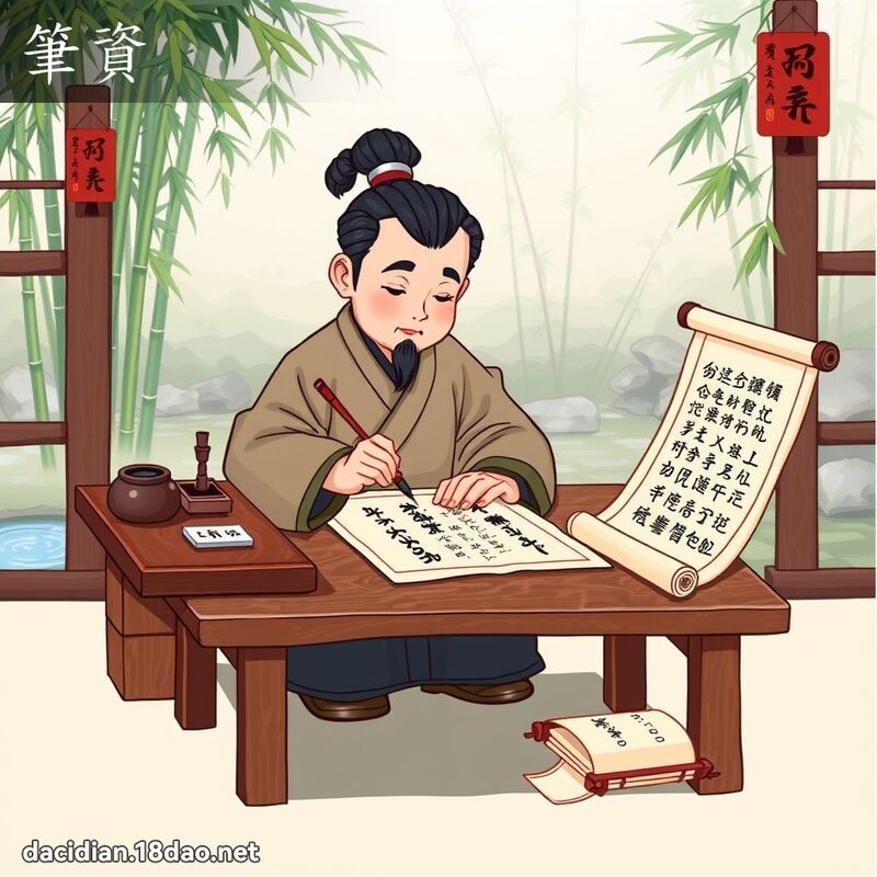 筆資 - 國語大辭典配圖