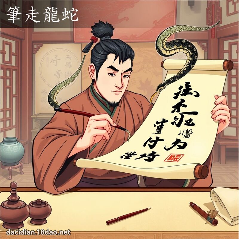 笔走龙蛇 - 国语大辞典配图