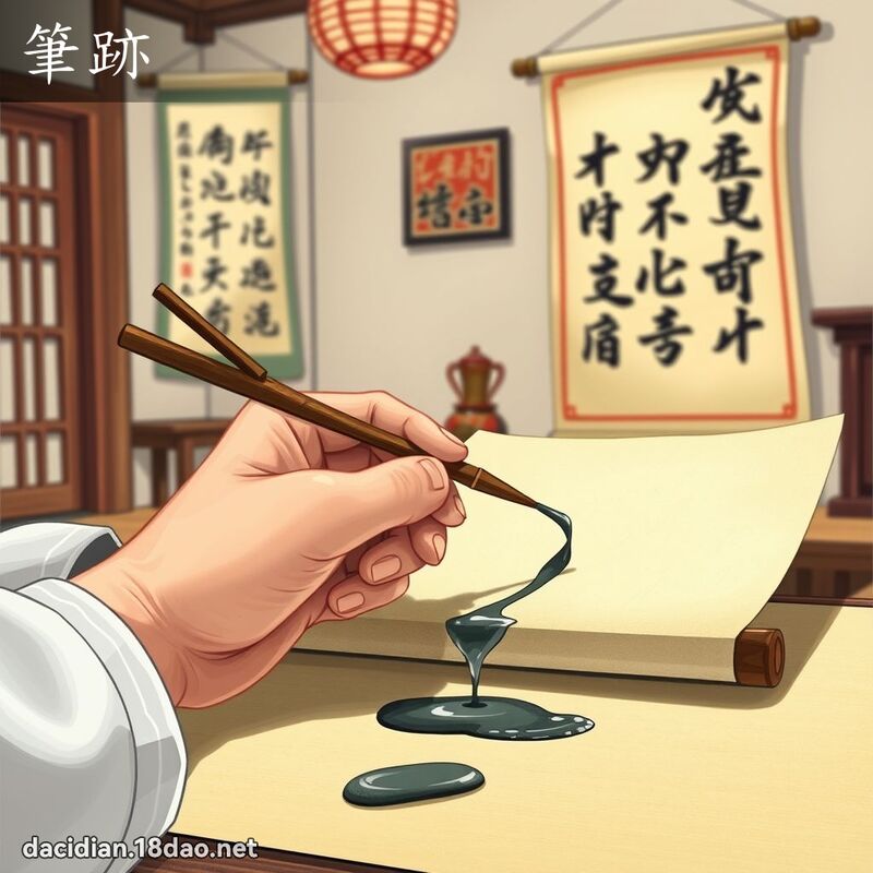 筆跡 - 國語大辭典配圖
