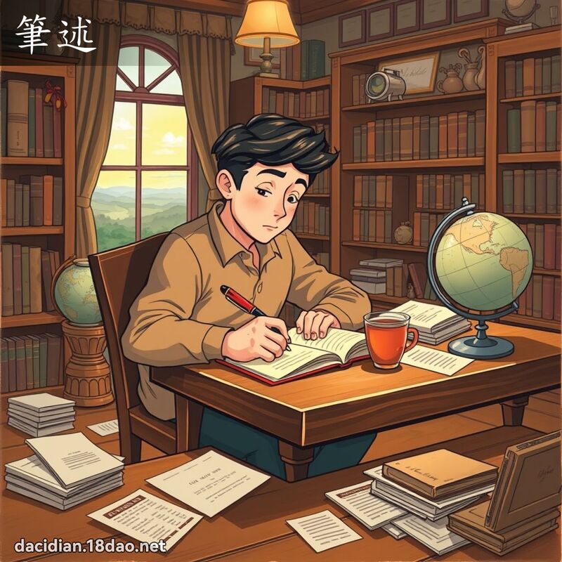 筆述 - 國語大辭典配圖