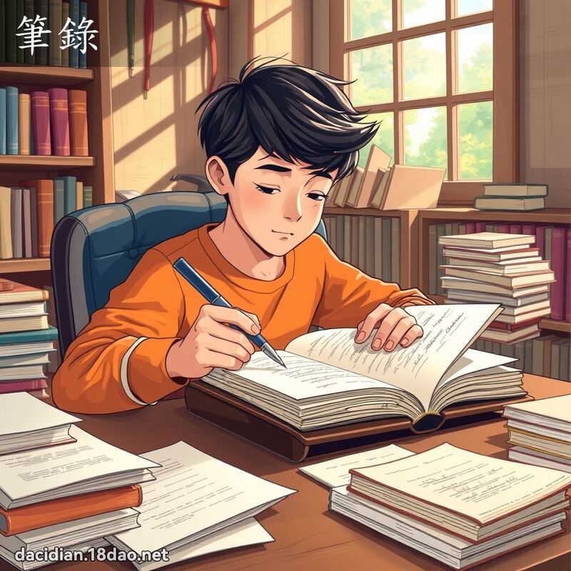 筆錄 - 國語大辭典配圖