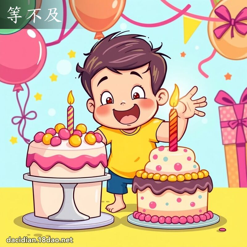 等不及 - 国语大辞典配图