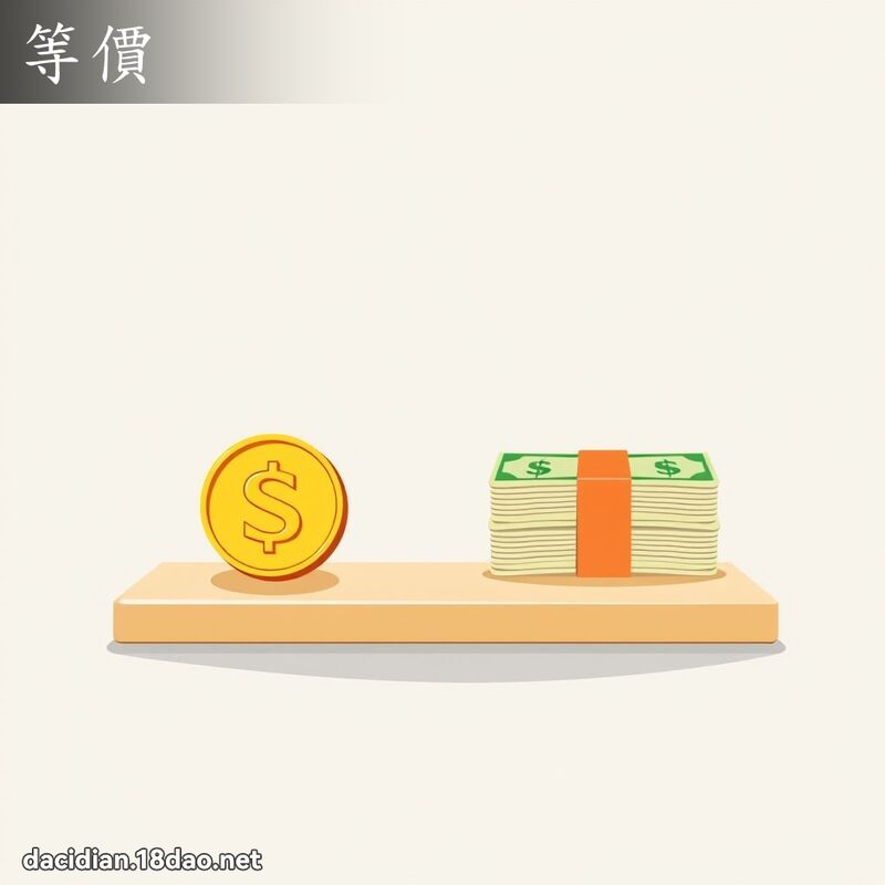 等價 - 國語大辭典配圖