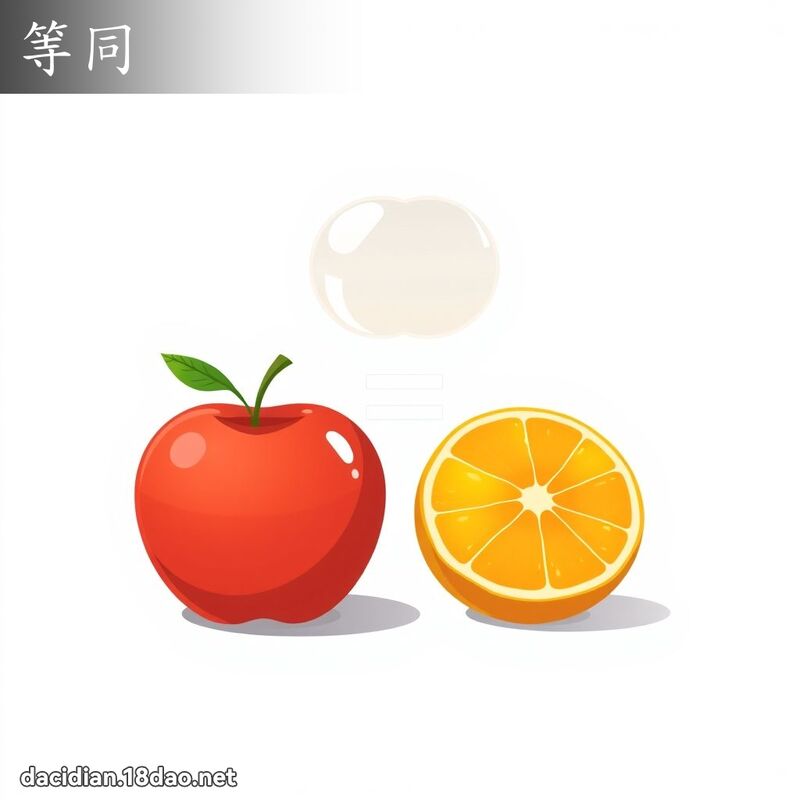 等同 - 國語大辭典配圖