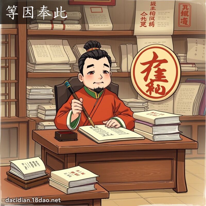 等因奉此 - 國語大辭典配圖