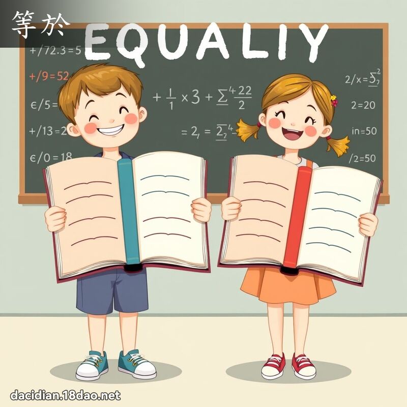 等於 - 國語大辭典配圖