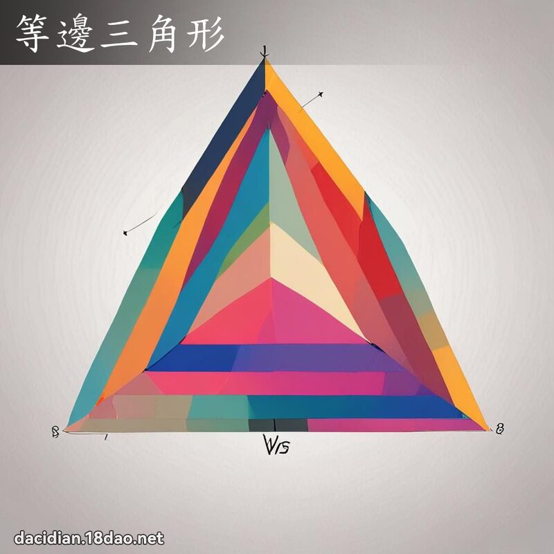 等邊三角形 - 國語大辭典配圖
