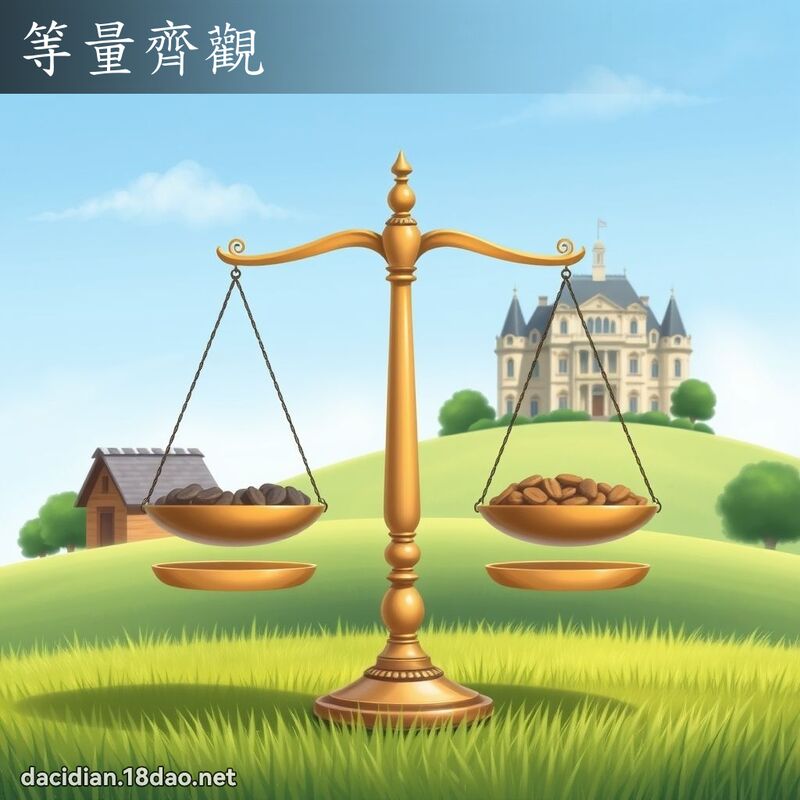 等量齐观 - 国语大辞典配图