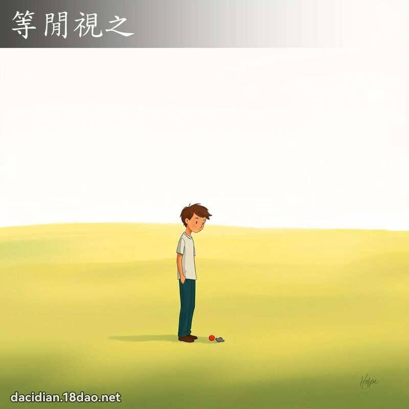 等闲视之 - 国语大辞典配图