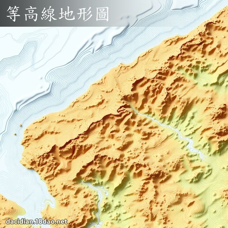 等高线地形图 - 国语大辞典配图