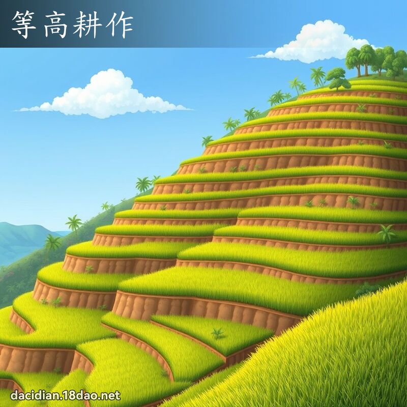 等高耕作 - 國語大辭典配圖