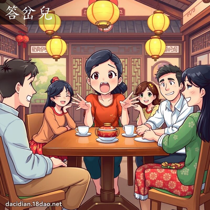 答岔儿 - 国语大辞典配图
