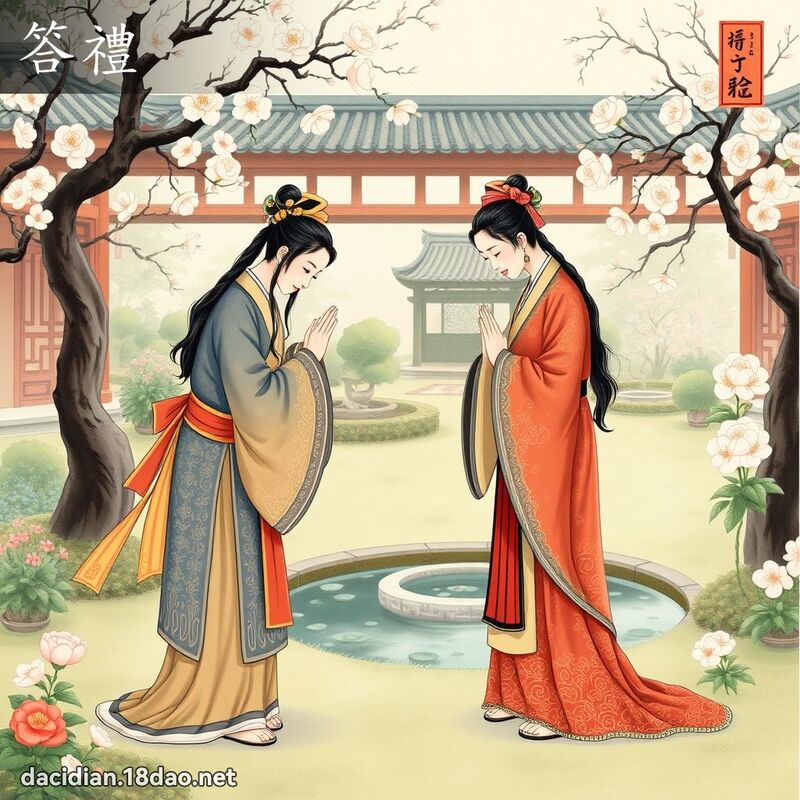 答禮 - 國語大辭典配圖