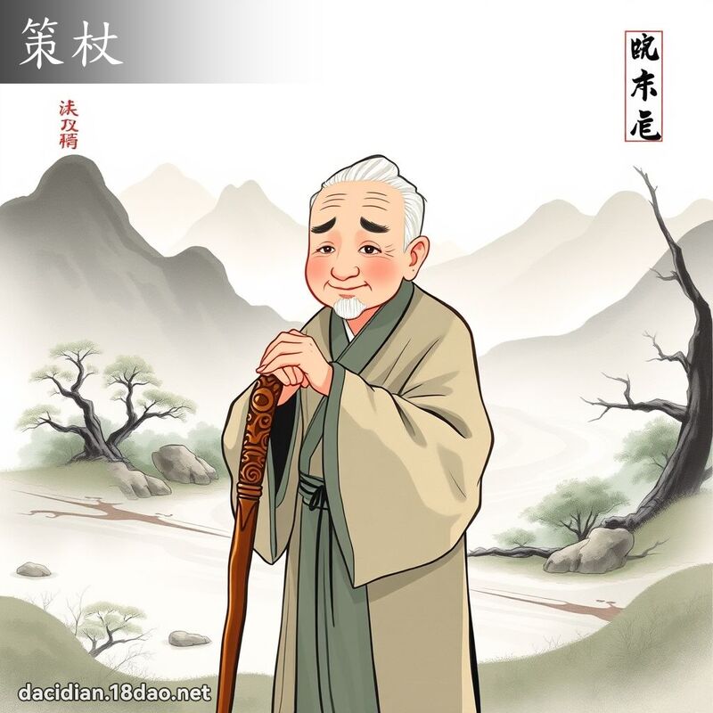 策杖 - 国语大辞典配图