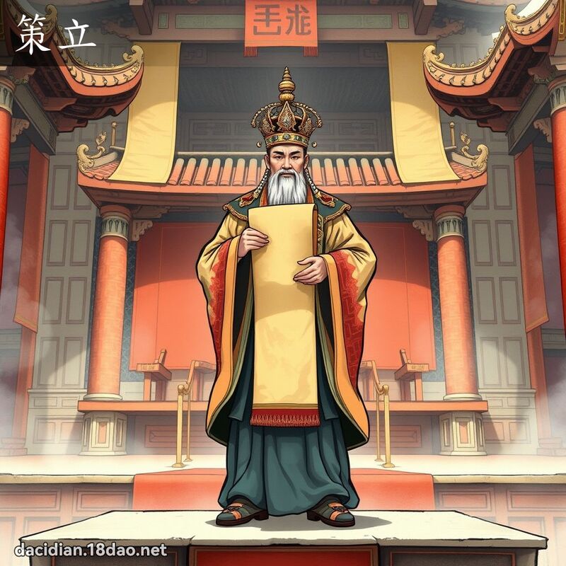 策立 - 國語大辭典配圖