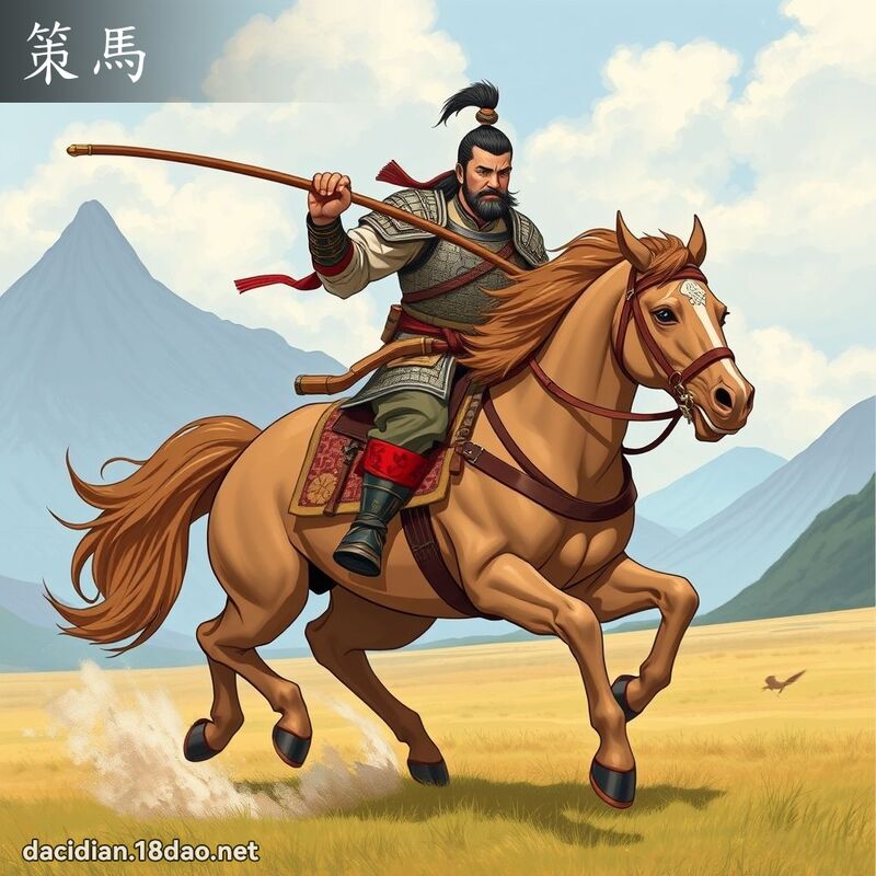 策馬 - 國語大辭典配圖