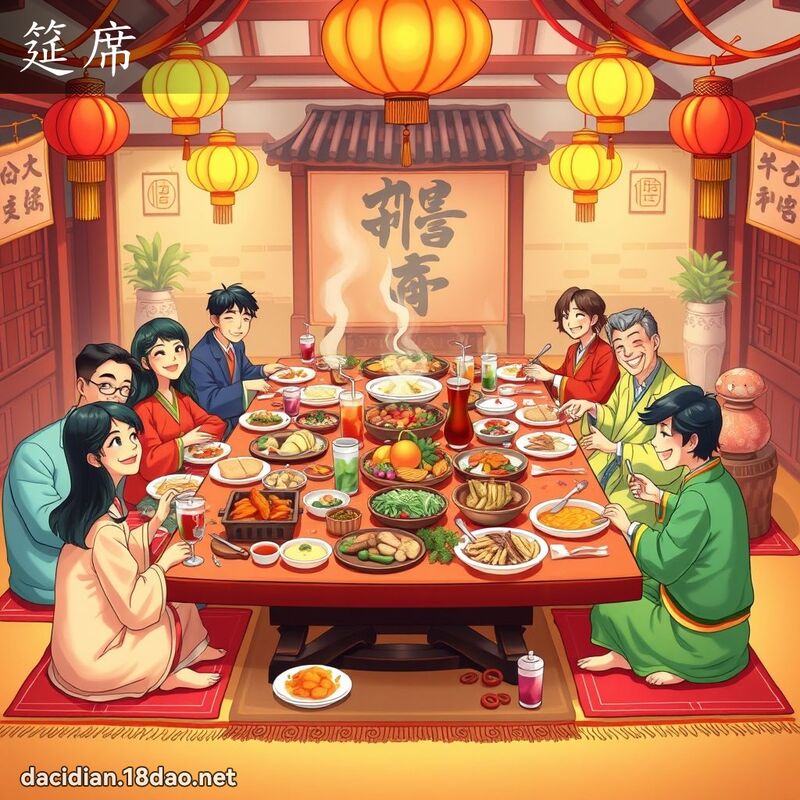 筵席 - 國語大辭典配圖
