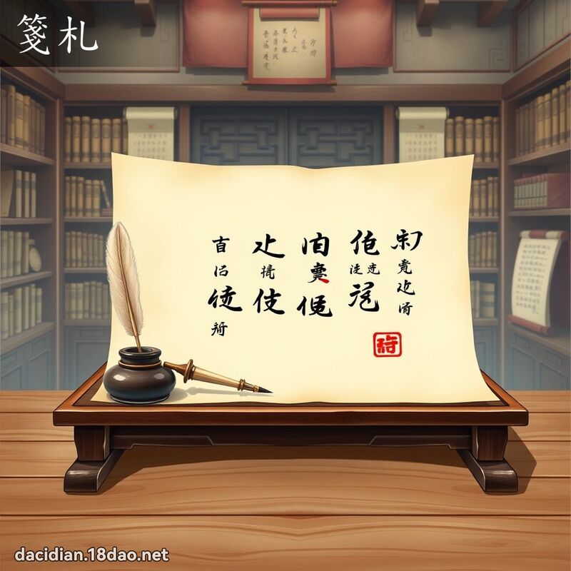 笺札 - 国语大辞典配图