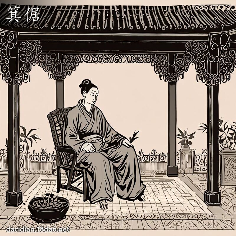 箕倨 - 国语大辞典配图