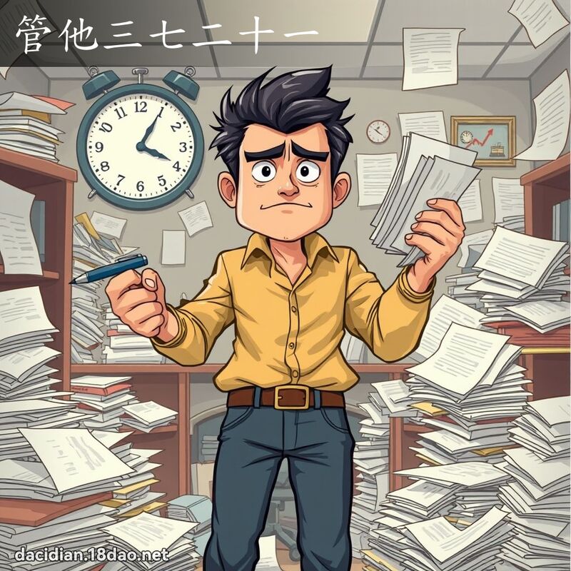管他三七二十一 - 國語大辭典配圖
