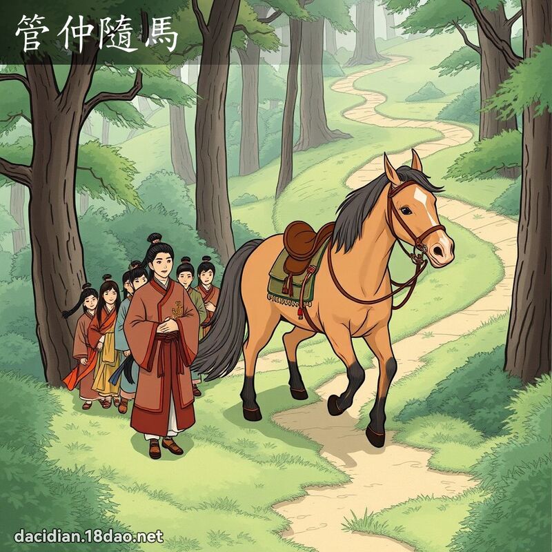 管仲隨马 - 国语大辞典配图