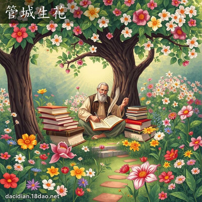 管城生花 - 國語大辭典配圖