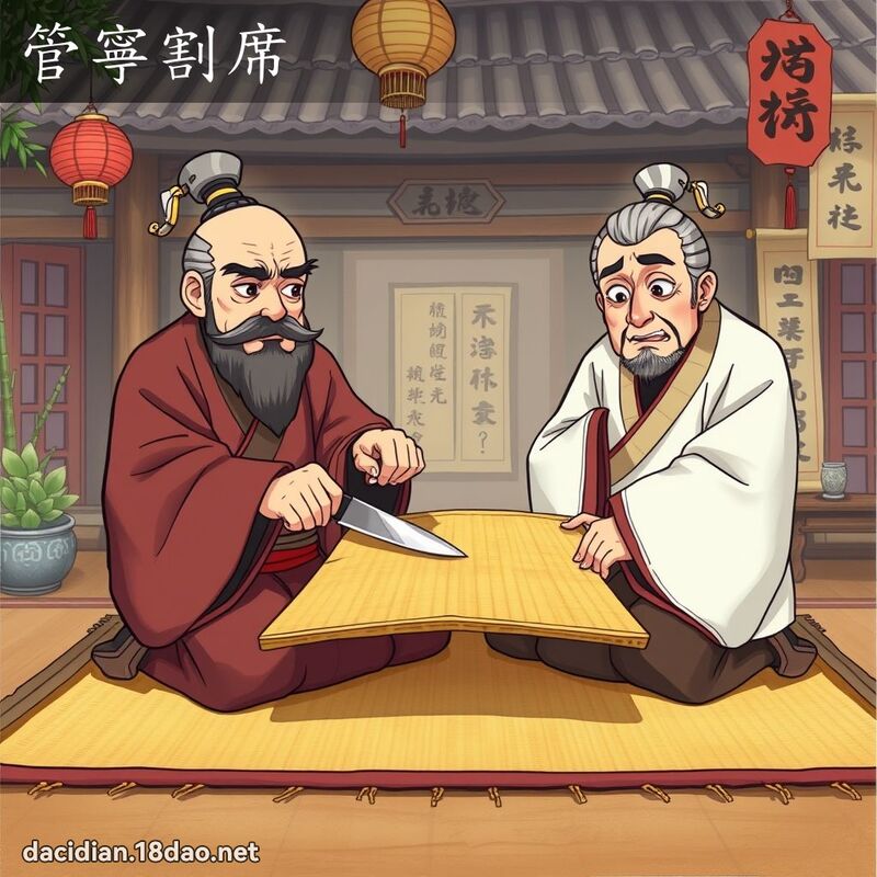 管寧割席 - 國語大辭典配圖
