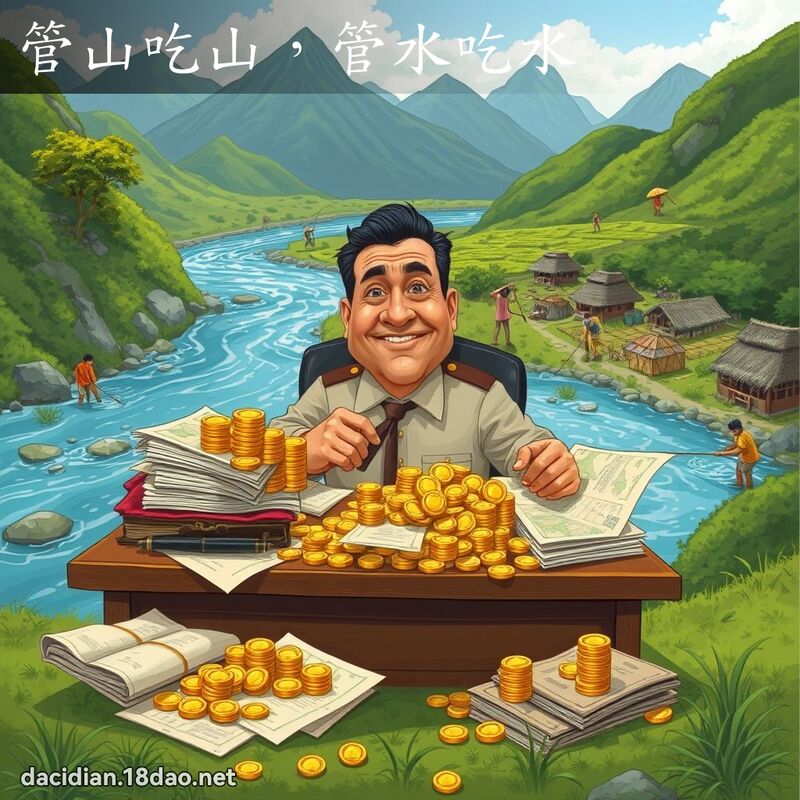 管山吃山，管水吃水 - 國語大辭典配圖