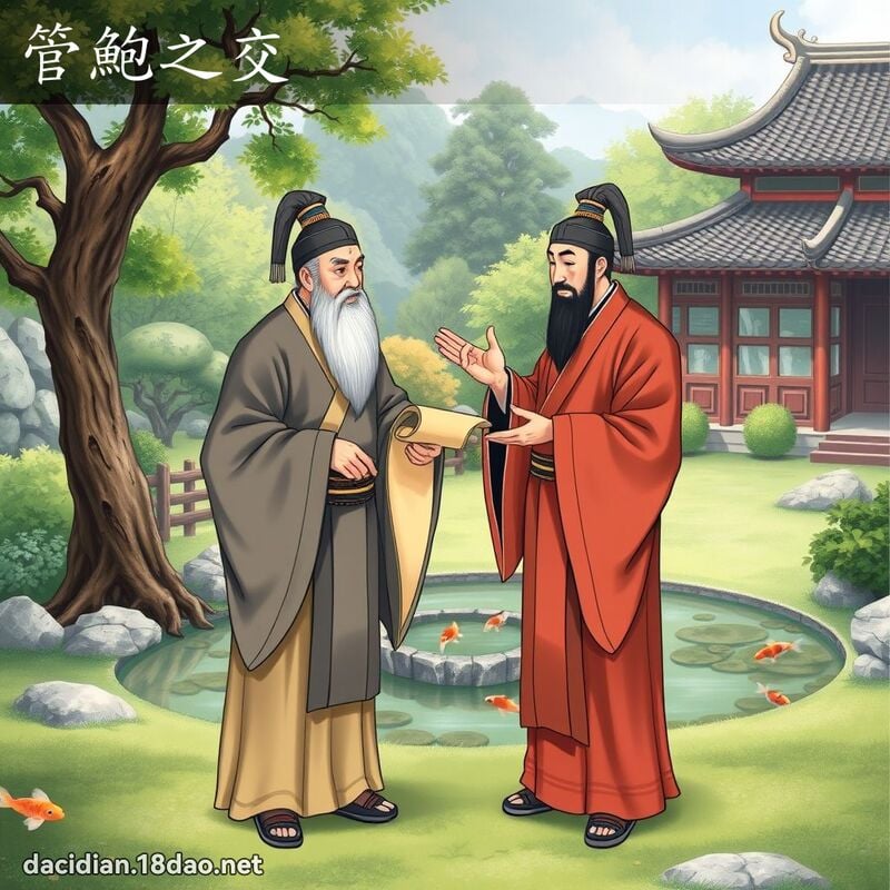 管鲍之交 - 国语大辞典配图