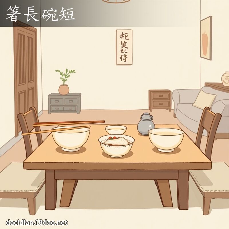 箸長碗短 - 國語大辭典配圖