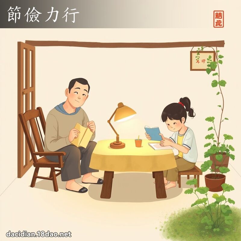 節儉力行 - 國語大辭典配圖