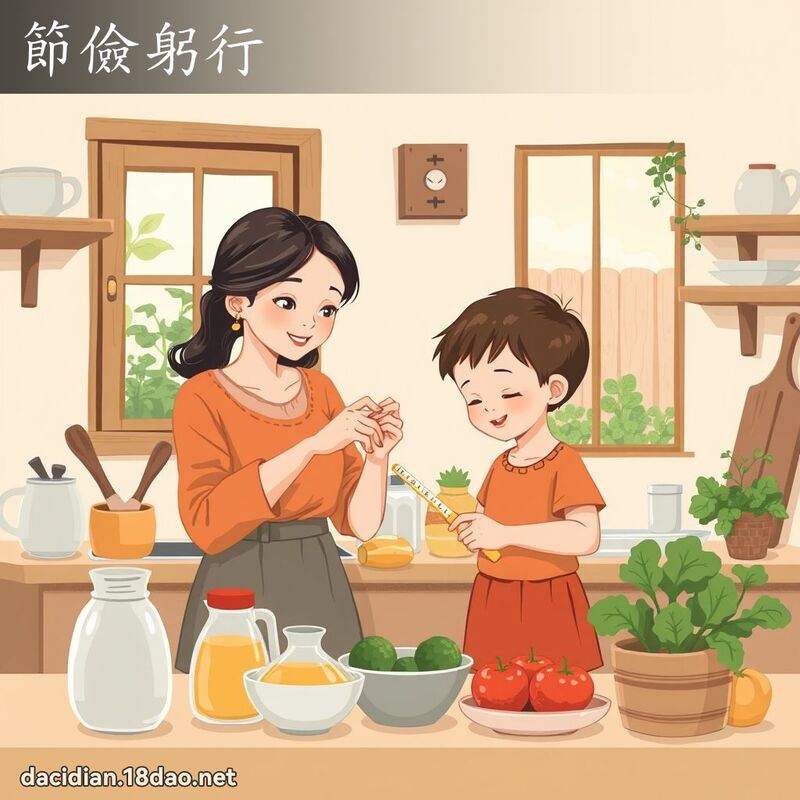 节俭躬行 - 国语大辞典配图