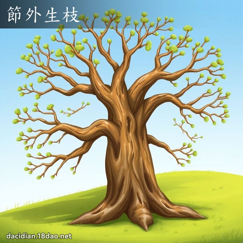 节外生枝 - 国语大辞典配图