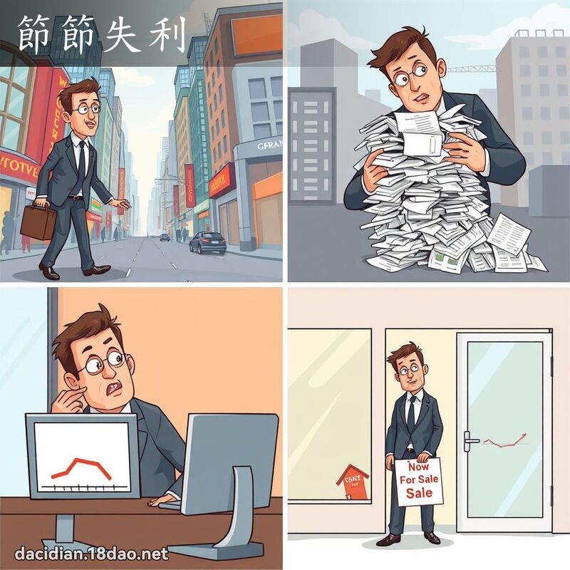 節節失利 - 國語大辭典配圖