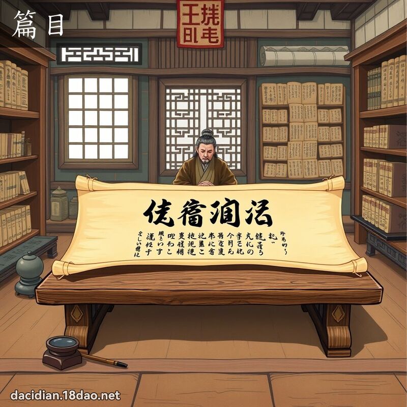 篇目 - 国语大辞典配图