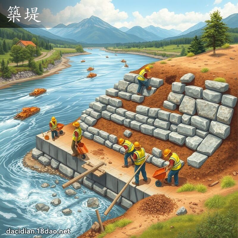 築堤 - 國語大辭典配圖