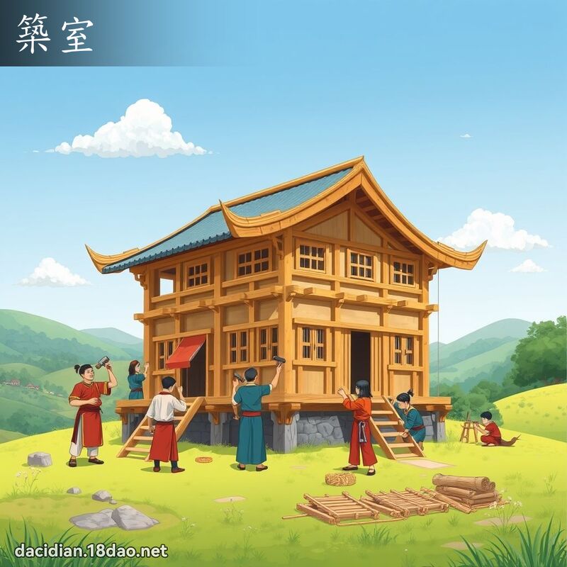 築室 - 國語大辭典配圖