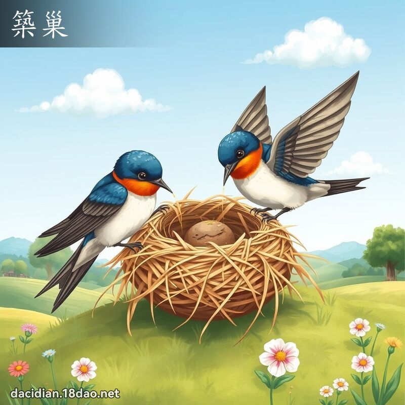 筑巢 - 国语大辞典配图