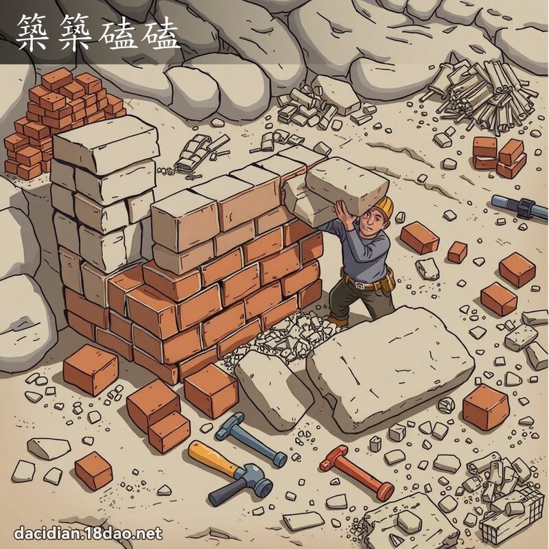 築築磕磕 - 國語大辭典配圖