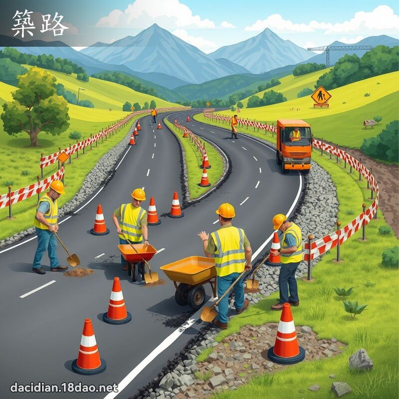筑路 - 国语大辞典配图