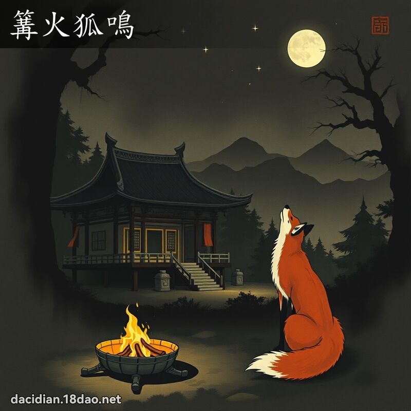 篝火狐鳴 - 國語大辭典配圖