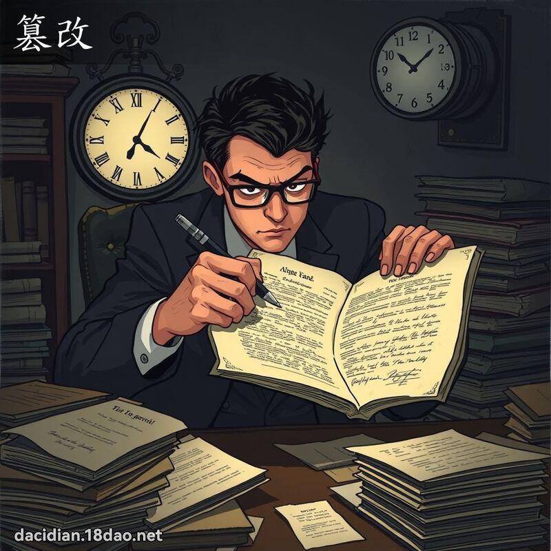 篡改 - 国语大辞典配图