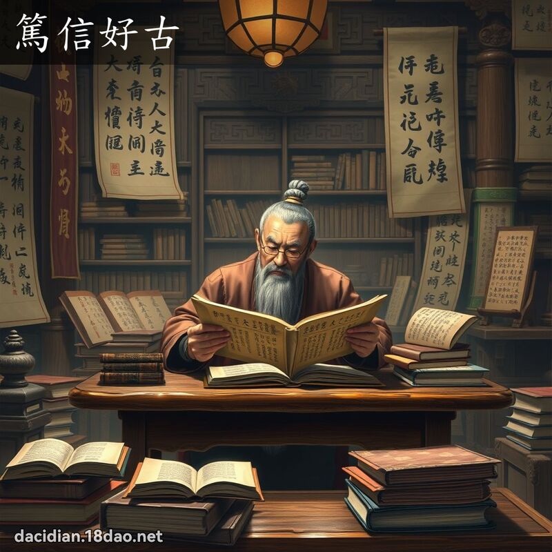 篤信好古 - 国语大辞典配图