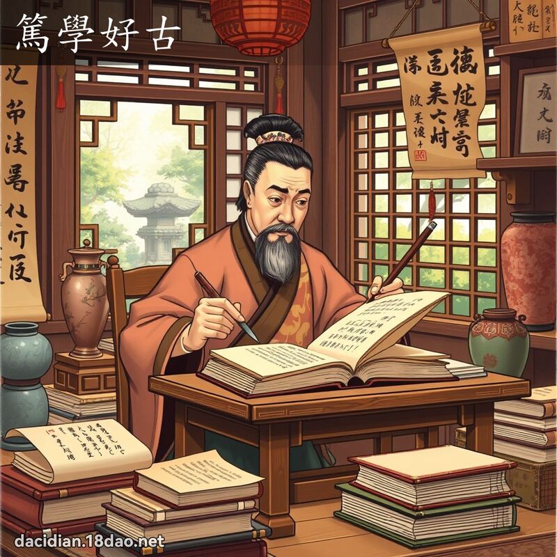 篤學好古 - 國語大辭典配圖