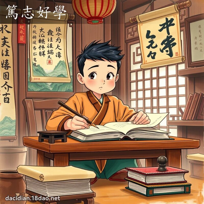 篤志好學 - 國語大辭典配圖
