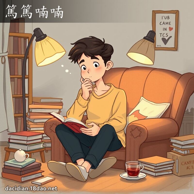 篤篤喃喃 - 國語大辭典配圖